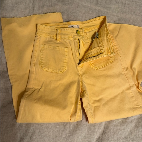Oat New York Sunny Yellow Flare Jeans - Picture 2 of 3